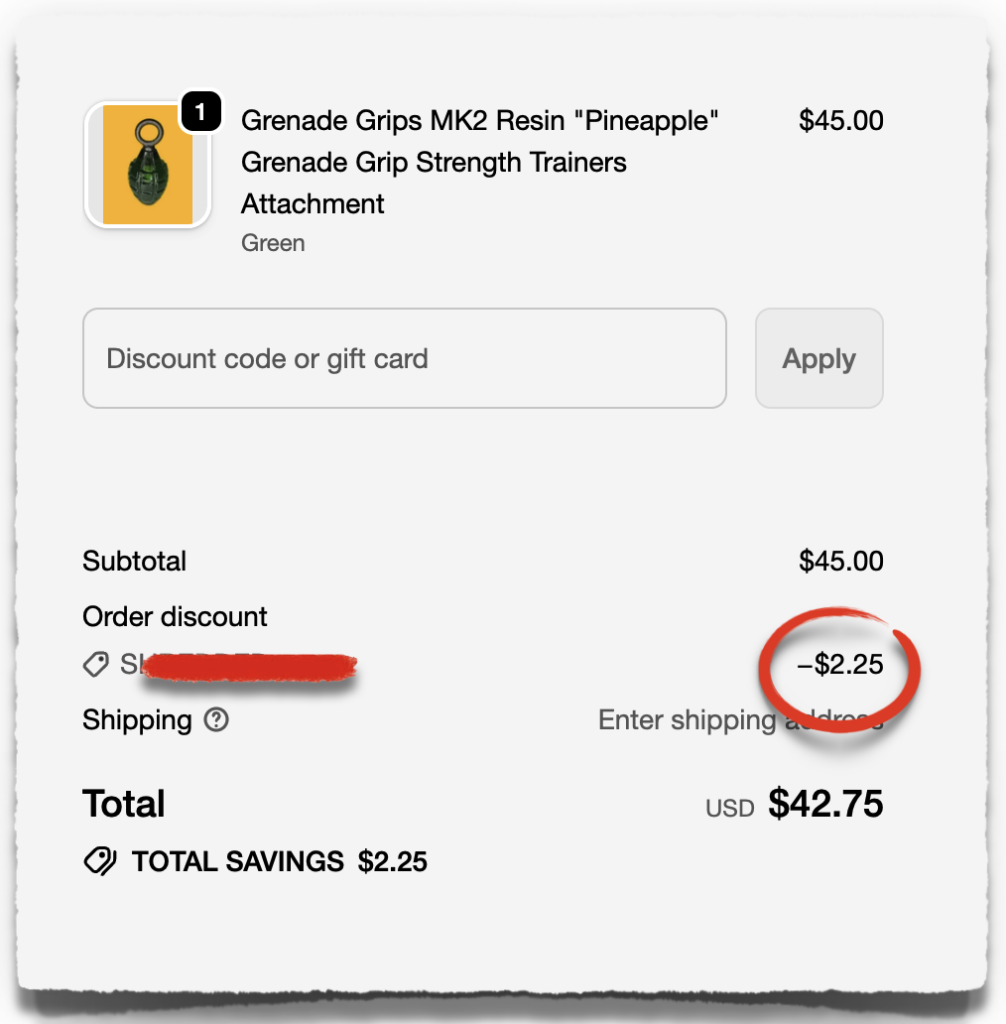 grenade grips discount code coupon