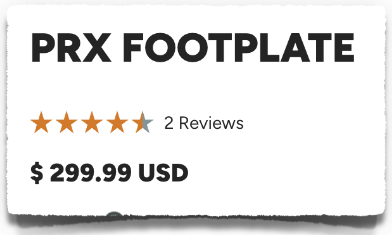 PRx low row foot plate attachment price cost