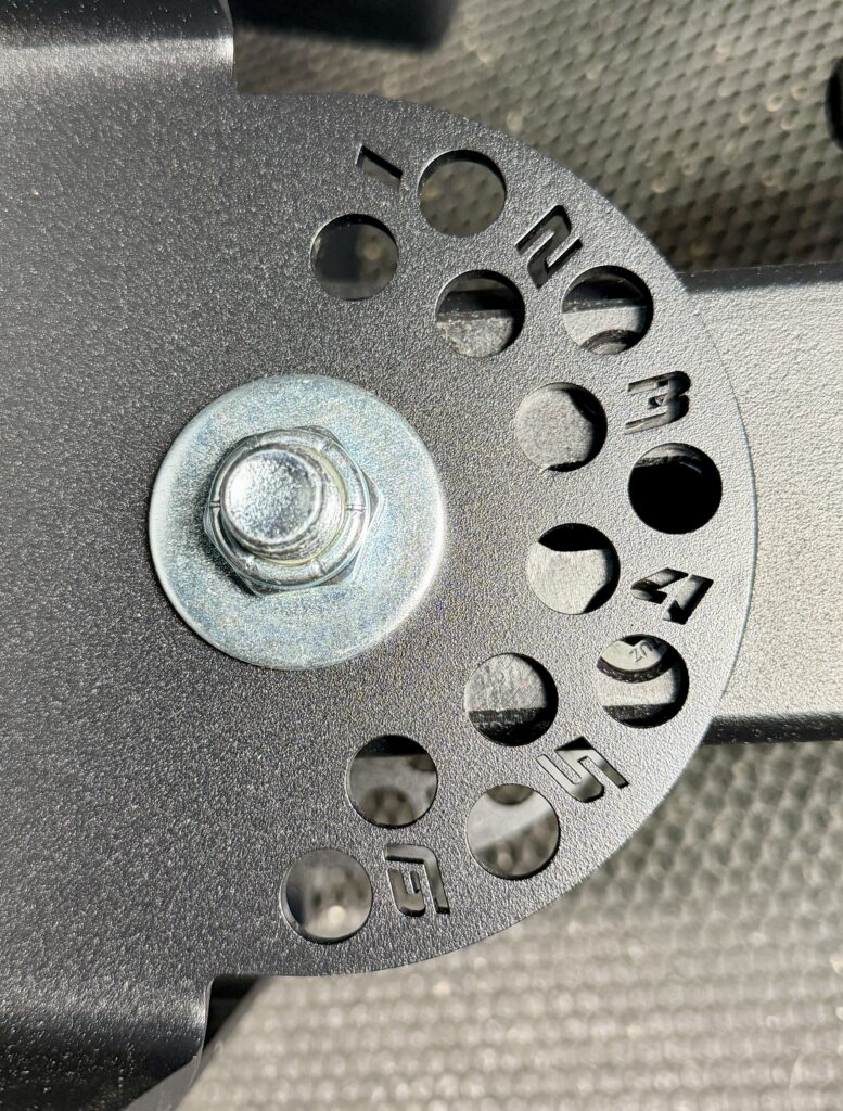 adjustable low row foot plate attachment