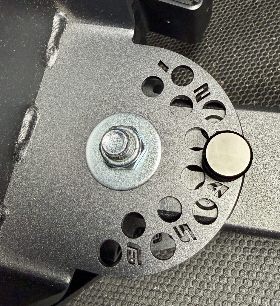sundial on the prx low row footplate
