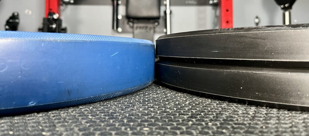 how thick are weight it out thin bumper plates