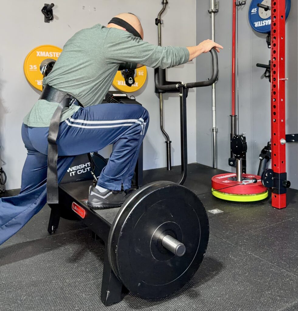 deficit belt squats