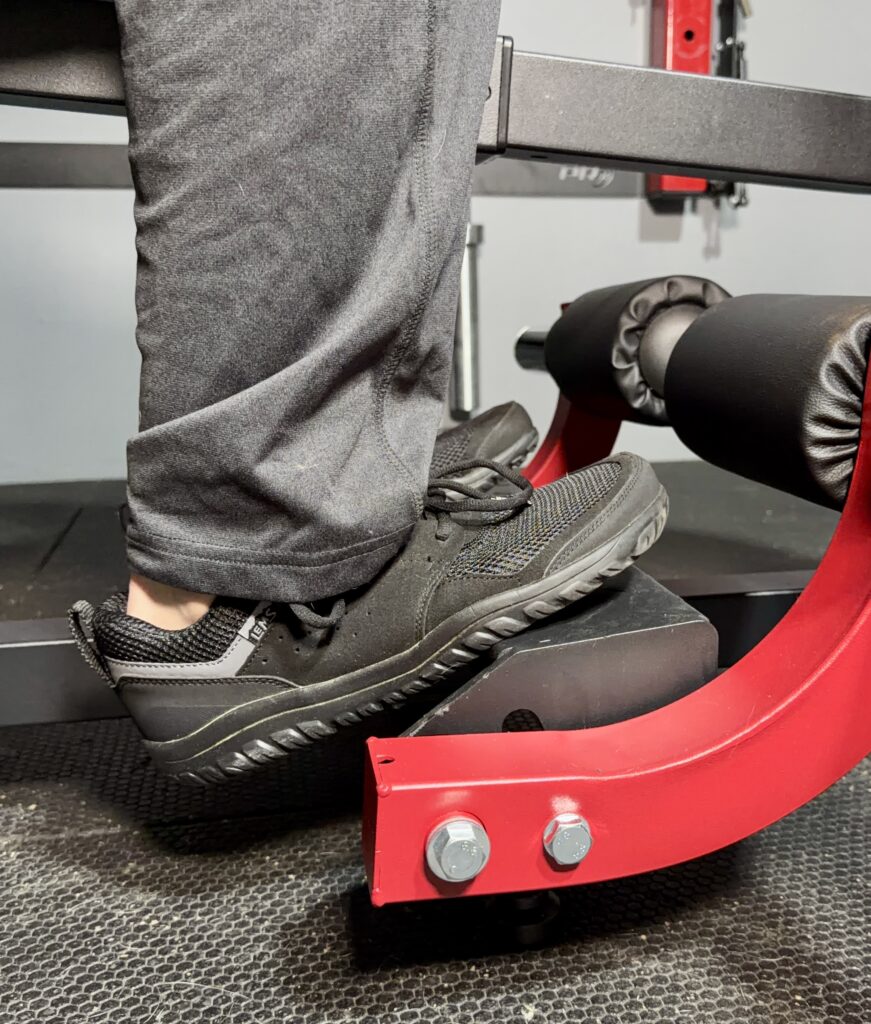 hvo seated calf raise & anterior tib machine footplate
