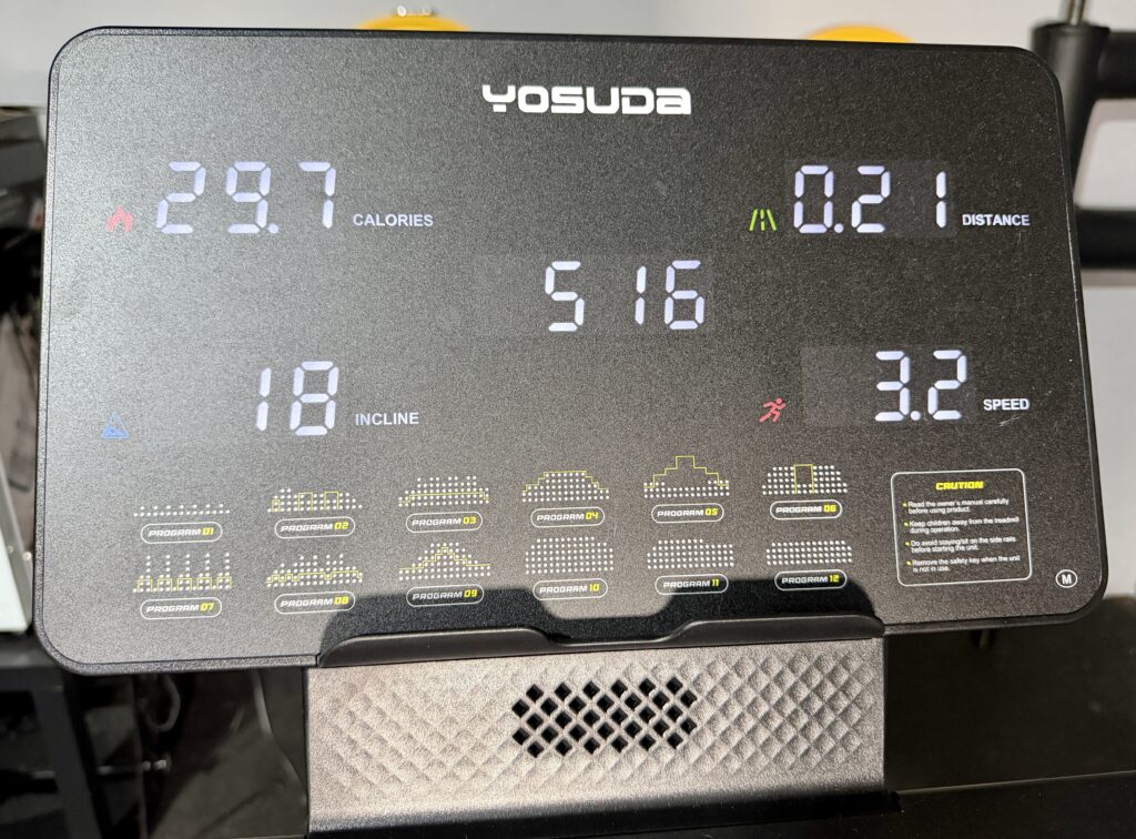 yosuda tm2 treadmill display