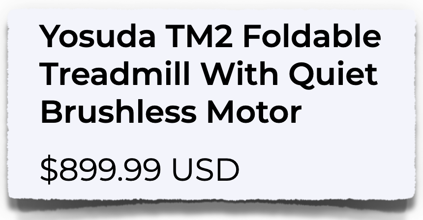 yosuda tm2 folding treadmill price cost