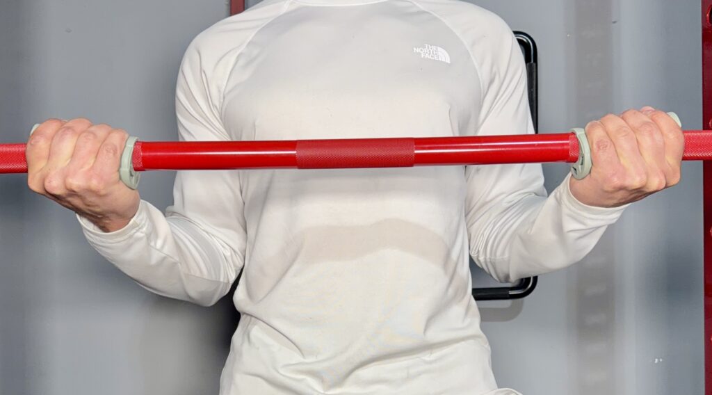 barbell curls with n gage grips